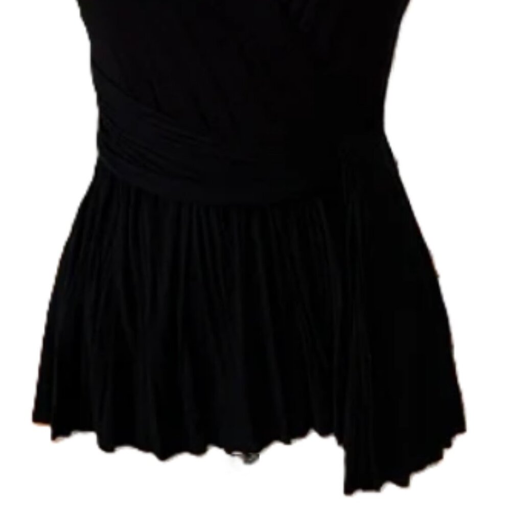 Anthropologie Bailey 44 Womens Black Wrap Look V-Neck Top Size XS - Picture 3 of 8